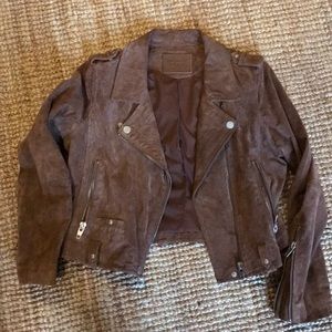 BLANKNYC suede brown biker jacket